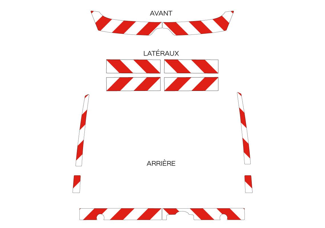 Kit de balisage prédécoupé Classe A RENAULT MASTER 2014-2019